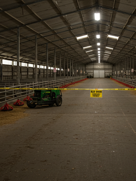 Farm closed with bird flu. 